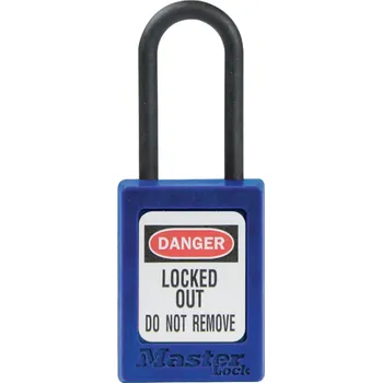 Visací zámek HAPPY END Nevodivý zámek s tenkým okem, modrá, 1 ks - BM S325