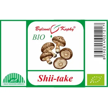 Doplněk stravy Bylinné kapky s.r.o. Shii-take BIO (shiitake, šitake, houževnatec, shii take) - bylinné kapky (tinktura) 50 ml