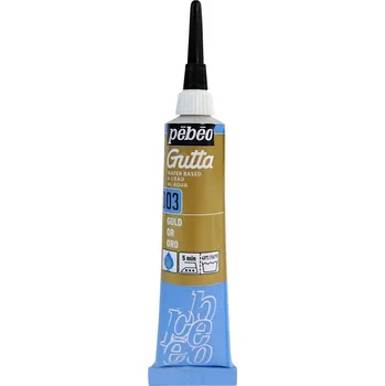 Speciální výtvarná barva Pébéo - Gutta Barva na hedvábí Gold - 20 ml - zlatá