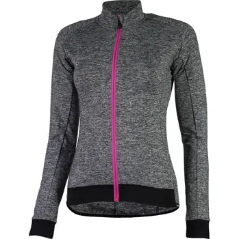 balanční kolečko Dámský cyklodres Rogelli BENICE 2.0 s dlouhým rukávem, šedý melír S