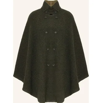 Dámský kabát Habsburg Dámská Pelerína Z Buklé Franziska, tmavě zelená, 38