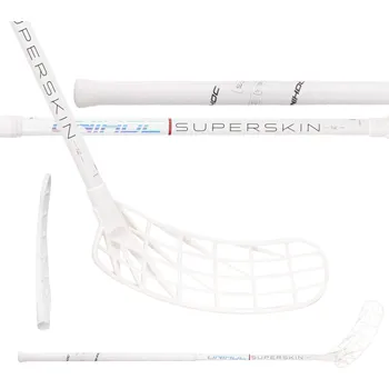 Florbalová hůl UNIHOC Stick Unilite Superskin Slim 26 White/Red 100 cm L - 100 (111) cm/Levá ruka dole