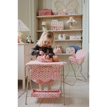 Doplněk pro panenku Přebalovací pult pro panenky Konges Sløjd DOLL CHANGING TABLE KS103774.9BYA růžová 30X, vel. ONE SIZE