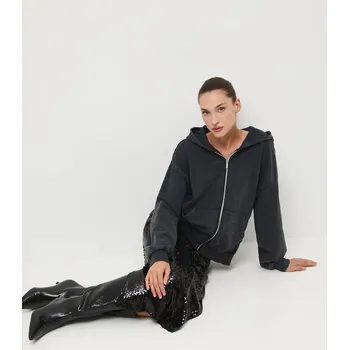 Dámská mikina Bavlněná mikina Medicine dámská, šedá barva, s kapucí, hladká RW25-BLD050 GRX, vel. S