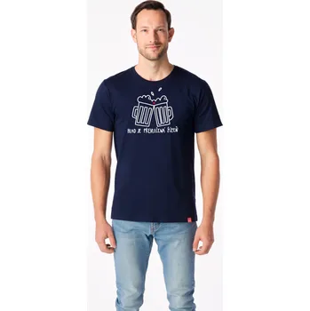 Pánské tričko CityZen AGEN Pánské tričko navy s potiskem Převlečená žízeň Velikost: 6XL