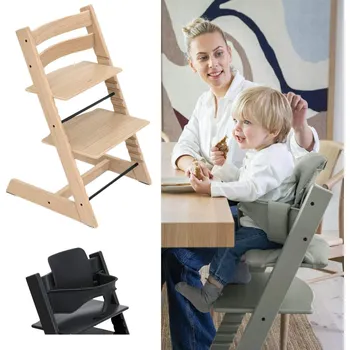 STOKKE Set Tripp Trapp Židlička Oak Natural + Baby set2 Black