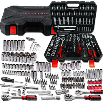 Gola sada FORCEKRAFT Velká sada nástrčných hlavic a nářadí, 172 dílů + kufr