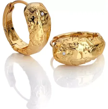 Oblečení a móda Pozlacené stříbrné náušnice HD x Golden Edit Muse DE849