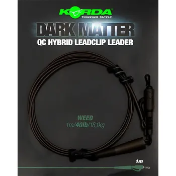 Korda koncová montáž Dark Matter Leader QC Hybrid Clip 100 cm 18,1 kg Varianta: Weed (KSZ89)