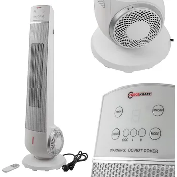 Průmyslové topidlo FORCEKRAFT Keramický sloupový ventilátorový přímotop, 2 rychlosti, 2200 W