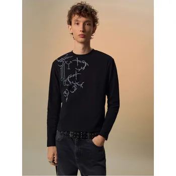 Pánské tričko Tričko s dlouhými rukávy - XS - House - černá - 941IO-99X