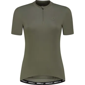 Dámský cyklodres Rogelli CORE s krátkým rukávem, khaki M
