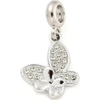 Náramek Přívěsek na náramek Motýl s krystalky - TOPBEADS