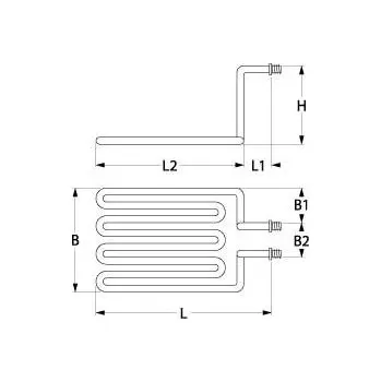 Příslušenství pro ohřívač vody Topné těleso 3250W 230V fritézy Makro Metro Horeca Select