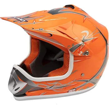 Helma na motorku Leramotors Moto přilba NITRO EXTREME ENDURO JUNIOR - oranžová S