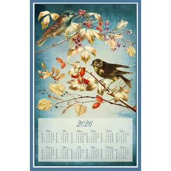 Kalendář Textilní kalendář 2026 - Ptačí zpěv
