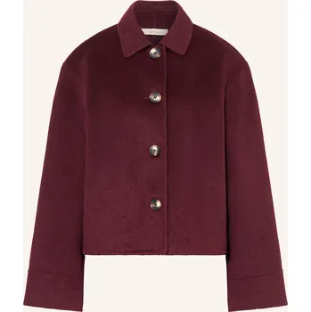 Dámský kabát Lilienfels Dámská Bunda Hranatého Střihu, tmavě červená, 36