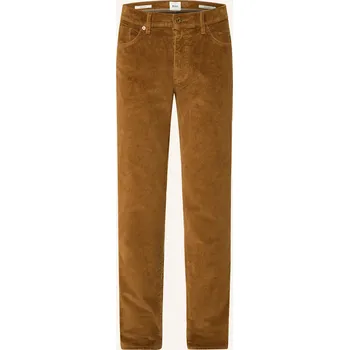 Pánské kalhoty Brax Pánské Manšestrové Kalhoty Cadiz Straight Fit, hnědá, 36