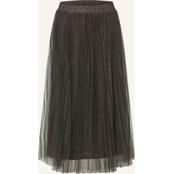 Dámská sukně Oui Dámská Tylová Sukně S Třpytivou Přízí, tmavě hnědá, 44