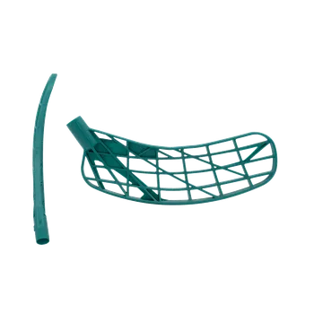 Florbalová čepel OXDOG Highlight NB Turquoise L - Levá ruka dole/Tyrkysová/měkká - NB (PE)