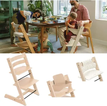 STOKKE Tripp Trapp Bundle Natural + polštářek OCS Wheat Cream