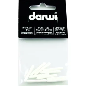Darwi Replacement Tips For Acryl Opak Náhradní hroty 3 mm White 10 ks