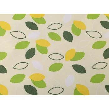 Kočárkovina 600D lístečky s PVC úpravou krémová světlá 1 m