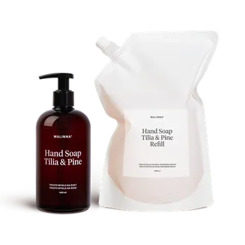 Mýdlo MALINNA° Hand Soap Tilia Pine & Refill Set