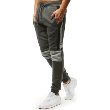 Pánské teplákové kalhoty antracitové Dstreet UX3372 Barva: Šedá - tmavě, Velikost: XL