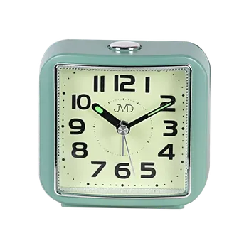 Budík JVD Ručkový analogový netikající tichý budík JVD SRP8204.2 s luminiscenčním displejem