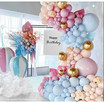 VivaParty Balónková Girlanda pastelová se zlatými balónky 115 ks