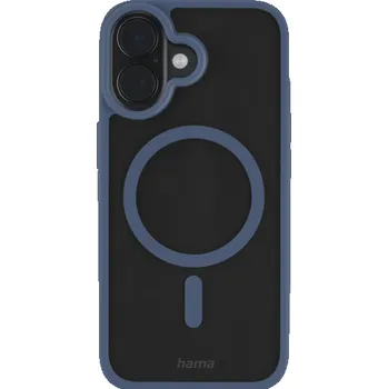 Pouzdro na mobilní telefon Hama Frame Protect, kryt pro Apple iPhone 17, magnetický, průhledný/modrý