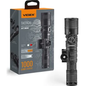 Svítilna Svítilna Ręczna Akumulatorowa LED 10W 1000lm 5 Trybów Pracy USB-C Wodoszczelna IP66 Videx