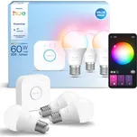 3x LED žárovka E27 A60 8W = 60W 806lm 2200-6500K CCT + RGB SMART Smart Bluetooth ZigBee White and Color Ambiance + Bridge Bridge Philips HUE Starter Kit