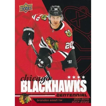 Sběratelská karetní hra řadová karta BRANDON SAAD 25-26 UD Chicago Blackhawks Centennial číslo 90