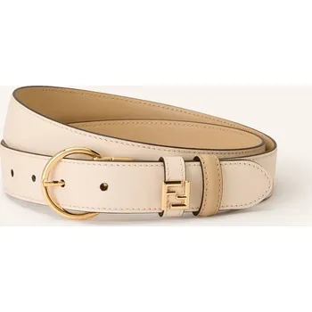 Opasek Fendi Dámský Kožený Opasek V Oboustranném Provedení, krémová...