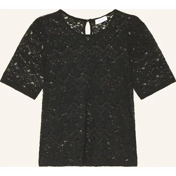 Darling Harbour Dámské Tričko Z Děrované Krajky, black, 34