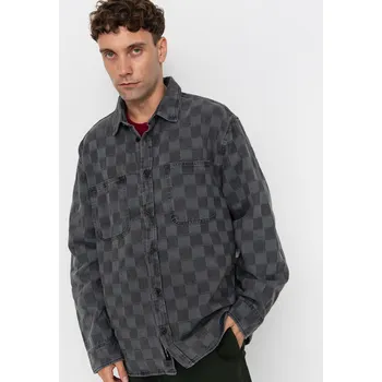 Pánská košile Vans Hastings Checkerboard Denin Ls Woven (faded black) XL, černá