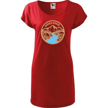 Dámské tričko DOBRÝ TRIKO Dámské tričko/šaty Wander woman Velikost: XS, Barva: Červená