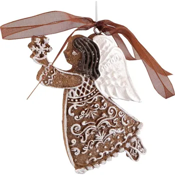 Vánoční dekorace Stoklasa anděl hnědá