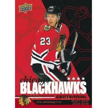 Sběratelská karetní hra řadová karta KRIS VERSTEEG 25-26 UD Chicago Blackhawks Centennial číslo 70