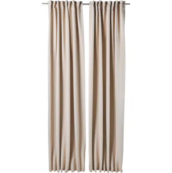 Povlečení LIVARNO® Sada závěsů, 2dílná, 135 x 254 cm (světle béžová)