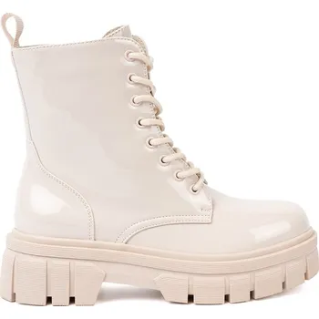 Dámská sportovní obuv Stylové smetanové dámské lakované workery DES901M-BE-MIR Velikost: 38