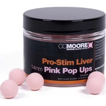 Boilies CC Moore Plovoucí Boilie Pro-Stim Liver Pink Pop Ups Počet ks. v balení: 55ks, Průměr: 12mm