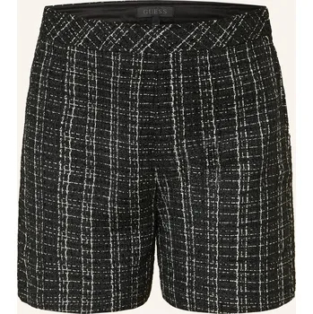 Dámské kraťasy Guess Dámské Tvídové Šortky S Třpytivou Přízí, černá / bílá, 38