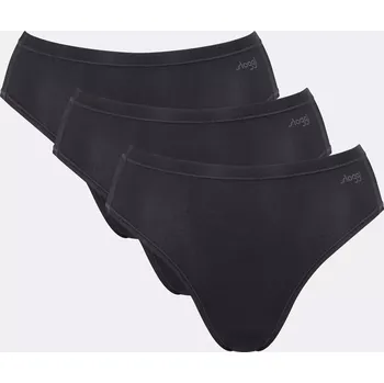 Dámská móda Dámské kalhotky GO Daily Cotton Tai 3P - BLACK - černé 0004 - SLOGGI BLACK XL