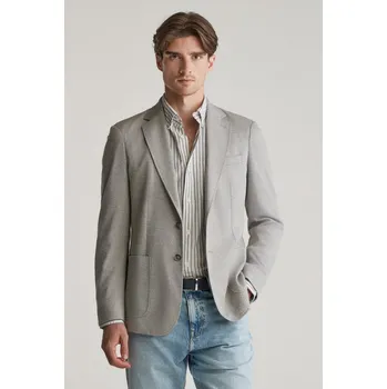 Pánské oblečení BLEJZR GANT SLIM TWO-TONE JERSEY BLAZER GRAPHITE