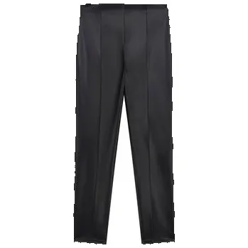 Dámské kalhoty Guess Kalhoty z imitace kůže J5BB00 WFV60 Černá Slim Fit 8Y