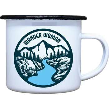 DOBRÝ TRIKO Plecháček s potiskem Wander woman Velikost plecháčku: 330 ml