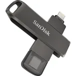 Flash disk 64 GB SANDISK iXpand pro Apple iPhone / iPad / Mac - Lightning / USB-C - kovový - MFi - šedý
